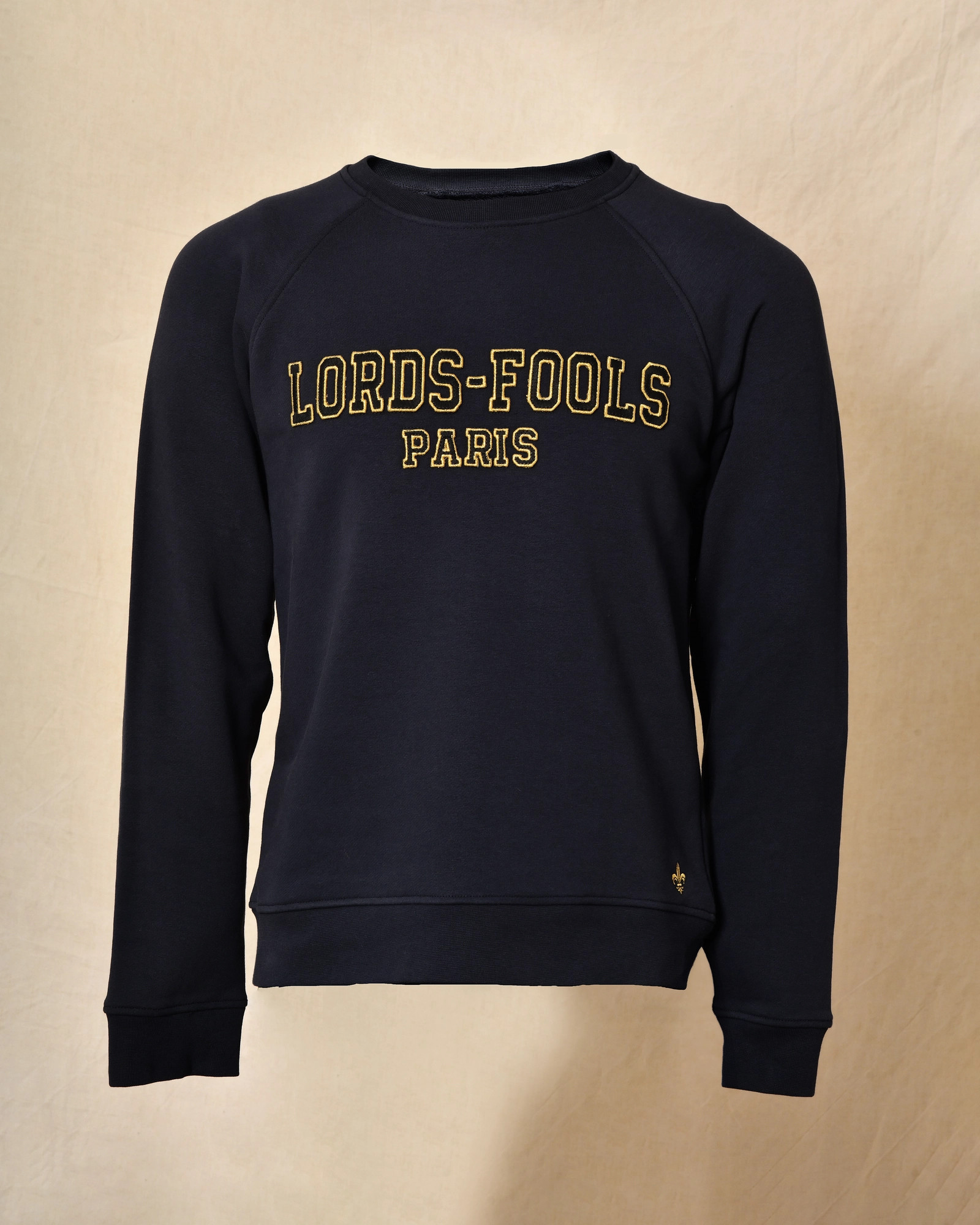 Sweat-shirt bleu à logo brodé contrastant Lords & Fools