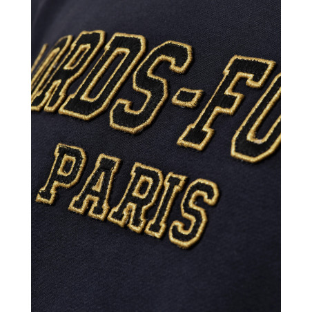 Sweat-shirt bleu à logo brodé contrastant Lords & Fools