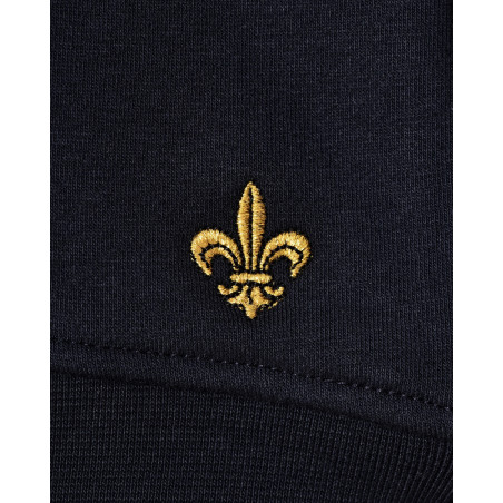 Sweat-shirt bleu à logo brodé contrastant Lords & Fools