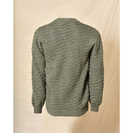Pull en maille texturée vert Daniele Alessandrini