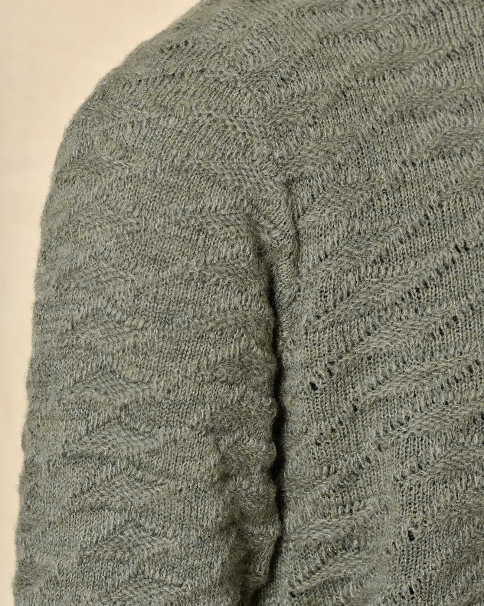Pull en maille texturée vert Daniele Alessandrini