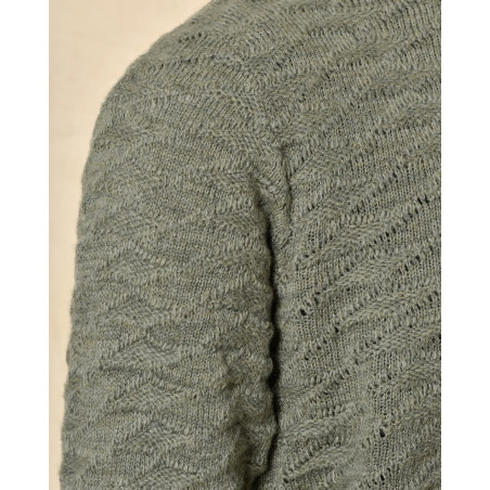 Pull en maille texturée vert Daniele Alessandrini
