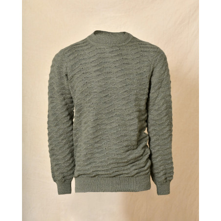 Pull en maille texturée vert Daniele Alessandrini