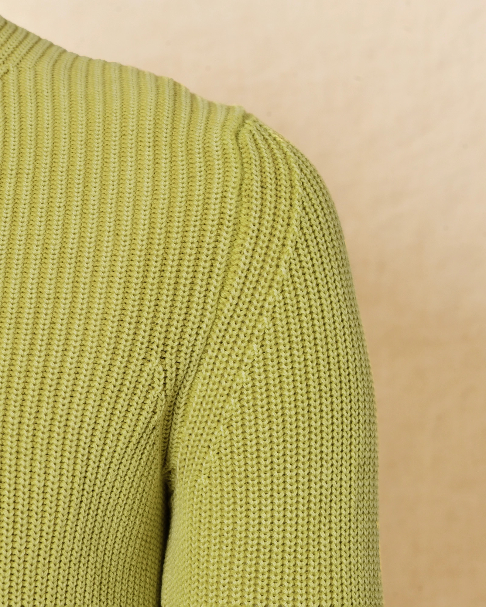 Pull en maille vert anis Over-D