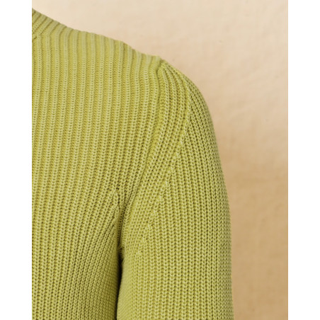 Pull en maille vert anis Over-D
