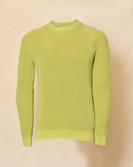 Pull en maille vert anis Over-D
