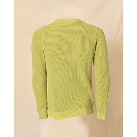 Pull en maille vert anis Over-D