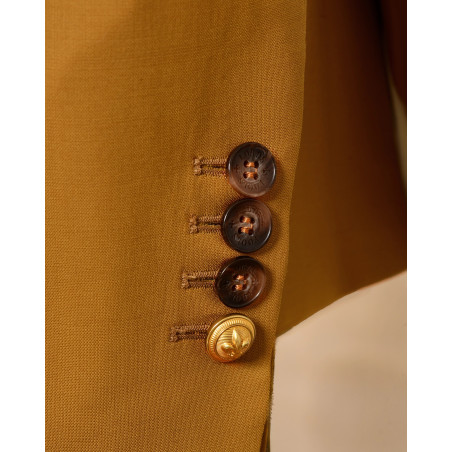 Veste blazer à double boutonnage jaune moutarde Lords & Fools