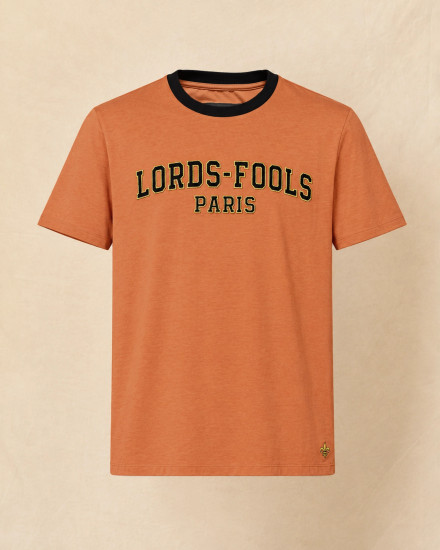T-shirt à logo brodé terracotta Lords & Fools