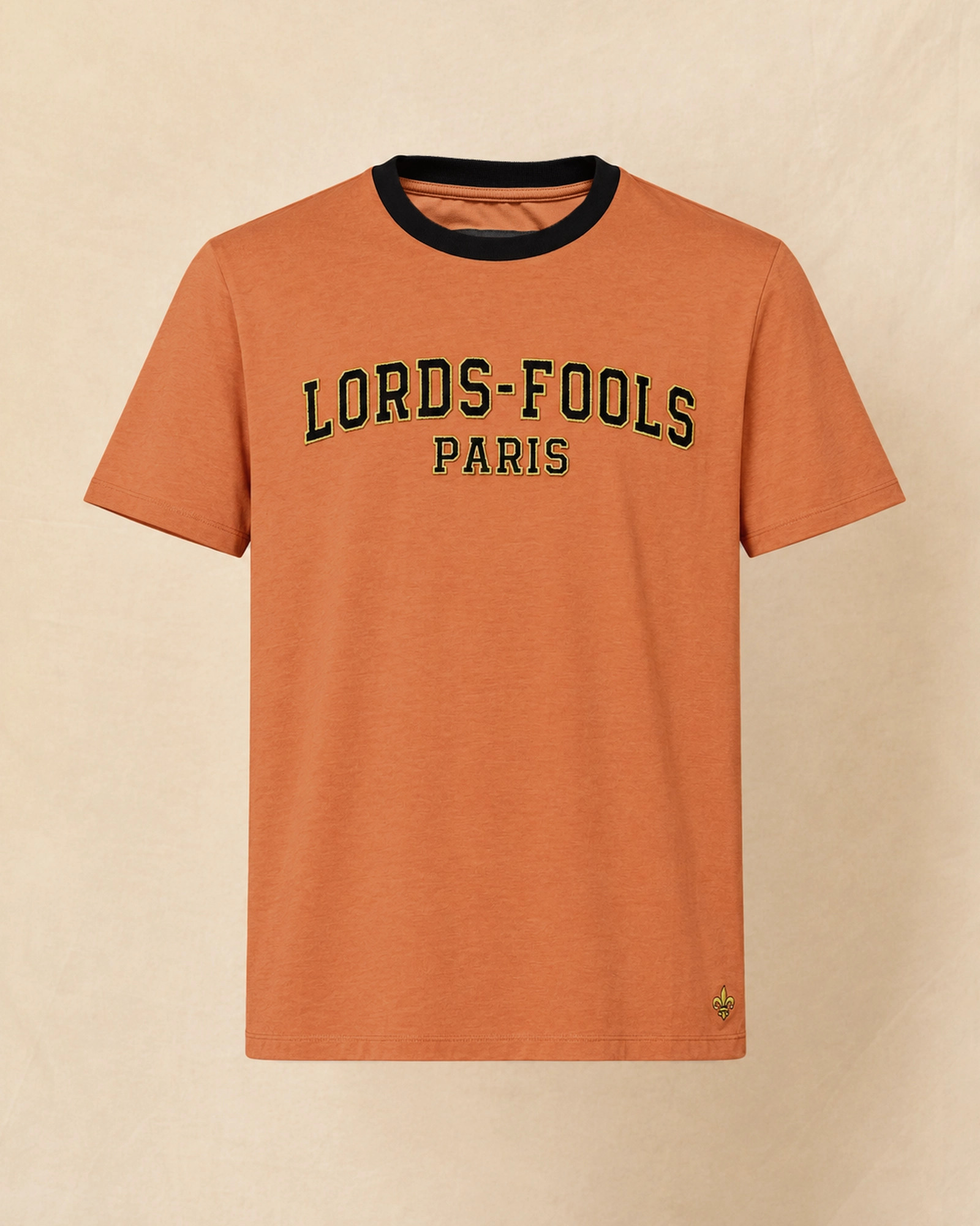 T-shirt à logo brodé terracotta Lords & Fools