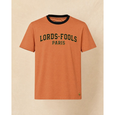 T-shirt à logo brodé terracotta Lords & Fools