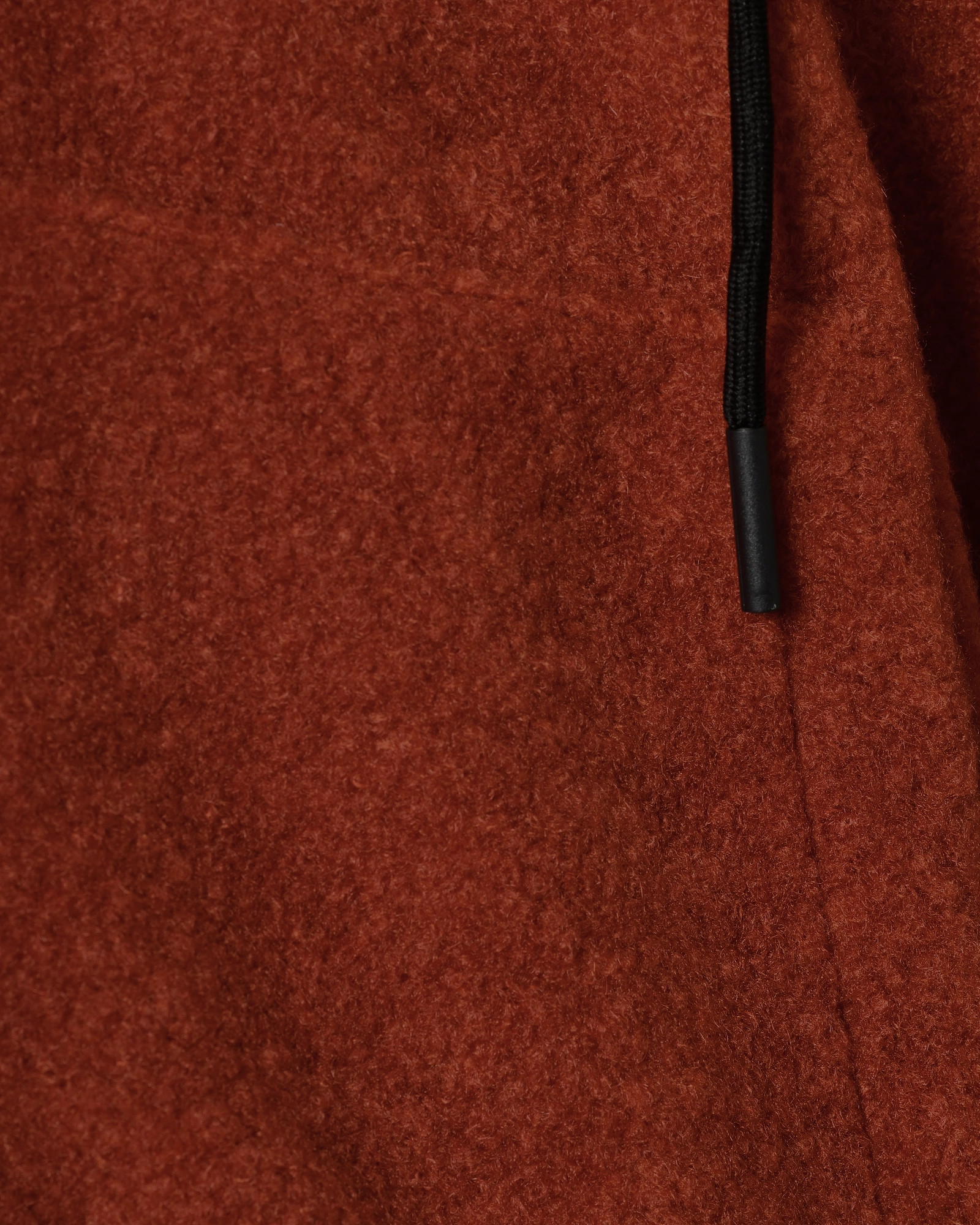 Sweat à capuche zippé en tissu bouclette terracotta Over-D