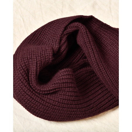 Echarpe en laine bordeaux Over-D