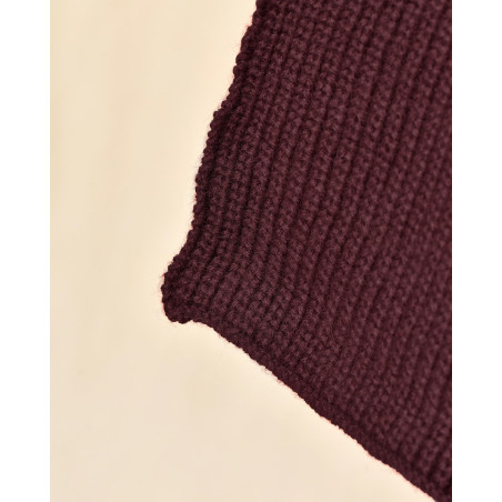 Echarpe en laine bordeaux Over-D