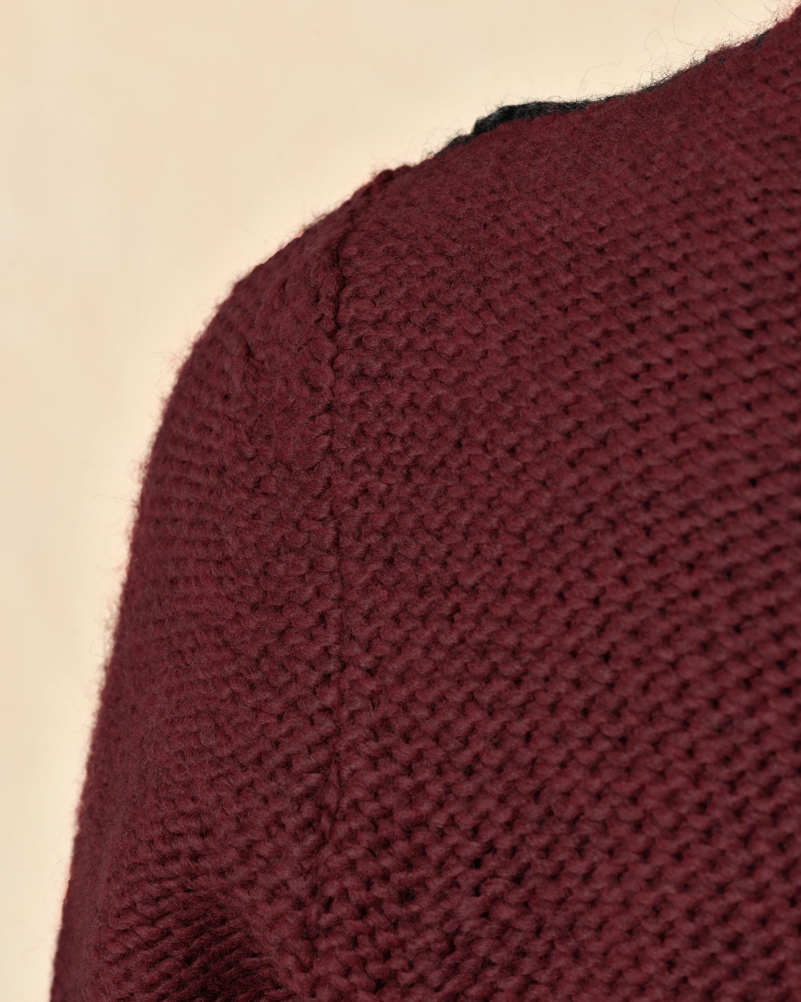 Pull en maille épaisse bordeaux Daniele Alessandrini