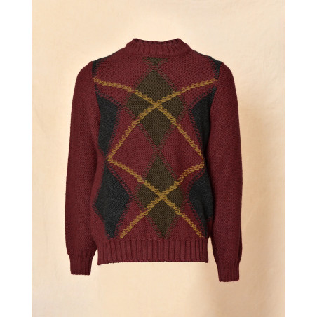 Pull en maille épaisse bordeaux Daniele Alessandrini