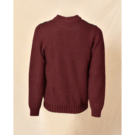 Pull en maille épaisse bordeaux Daniele Alessandrini