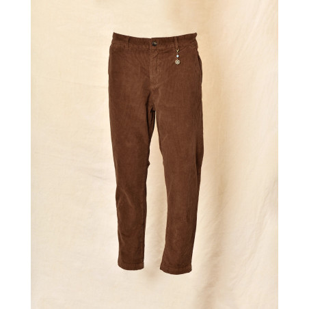 Pantalon en velours côtelé marron Telacruda