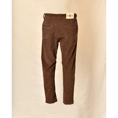 Pantalon en velours côtelé marron Telacruda