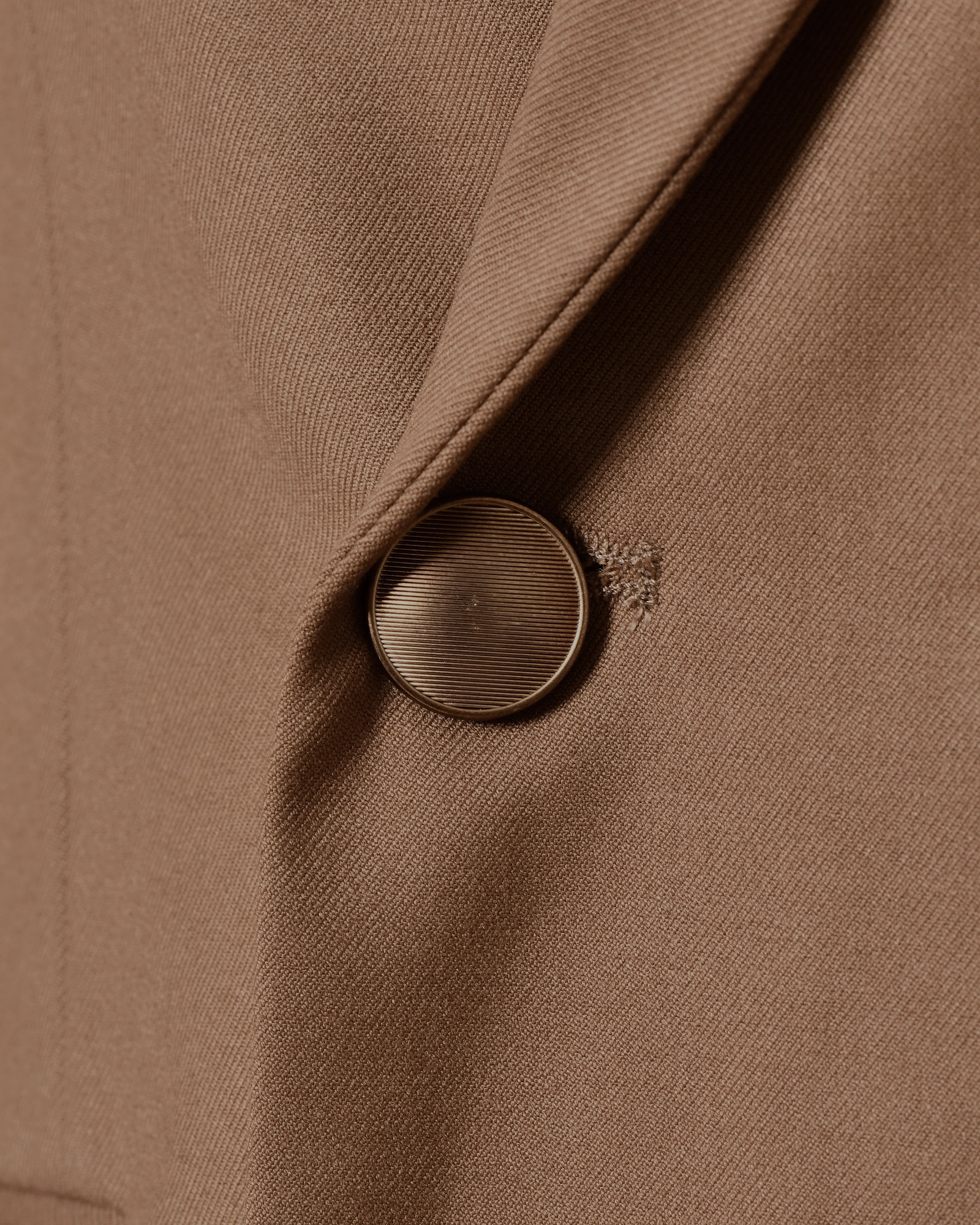 Veste blazer camel à double boutonnage Telacruda