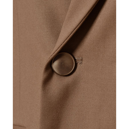 Veste blazer camel à double boutonnage Telacruda