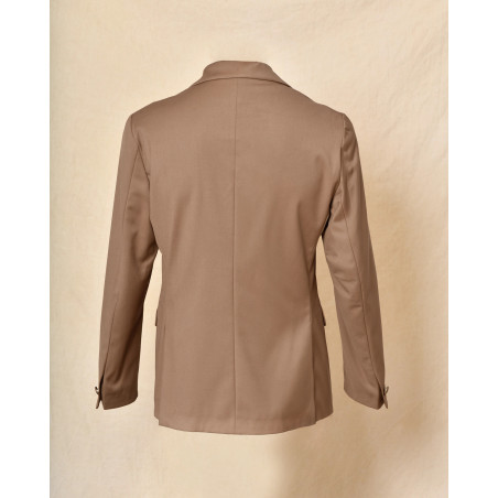 Veste blazer camel à double boutonnage Telacruda