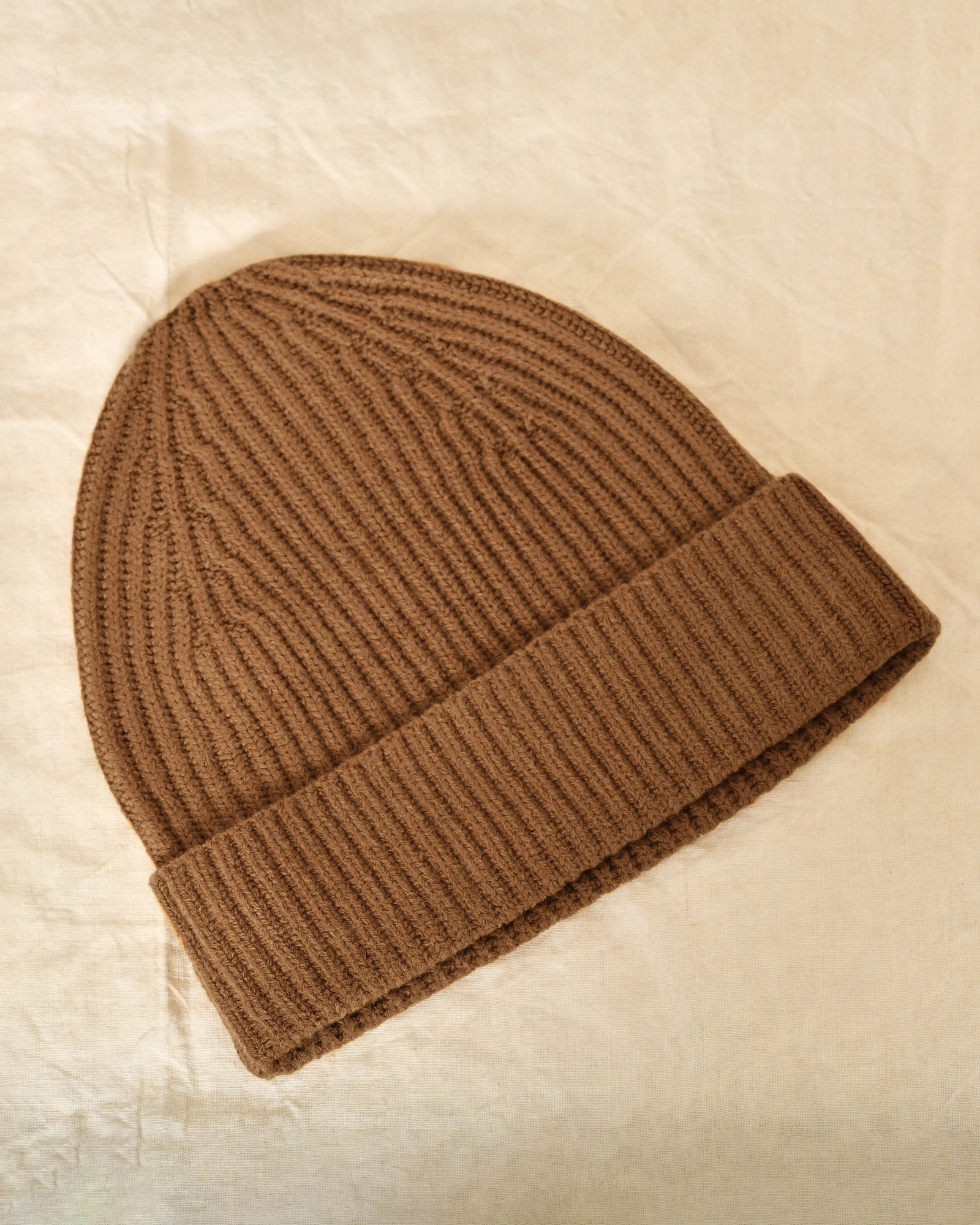 Bonnet en maille camel Over-D