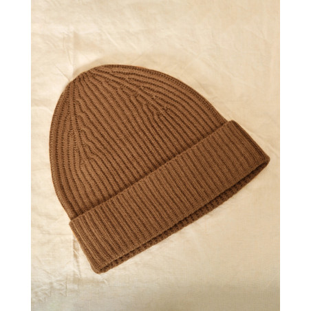 Bonnet en maille camel Over-D