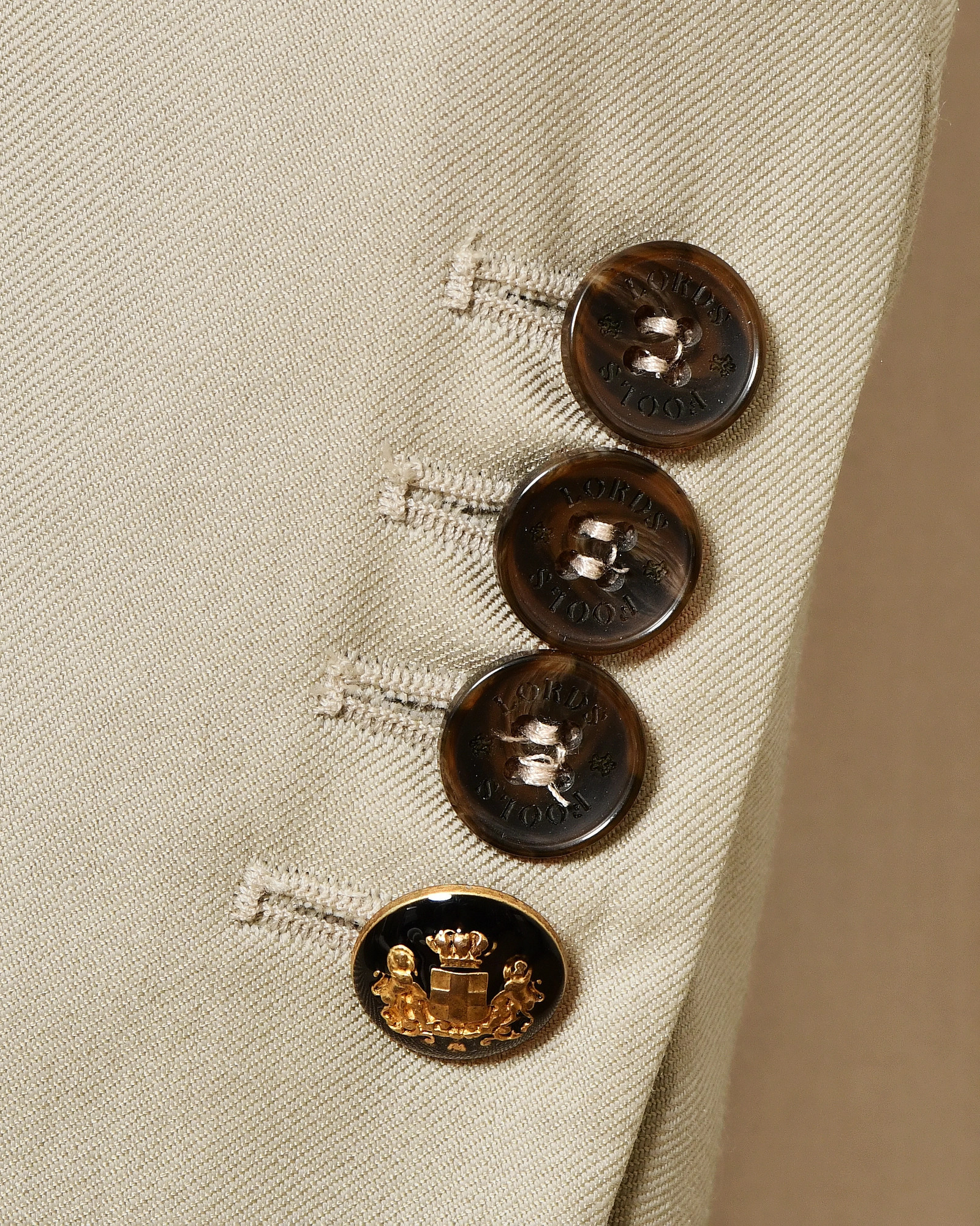 Veste blazer en laine à simple boutonnage beige Lords & Fools