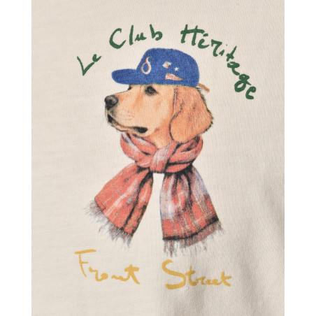 T-shirt blanc cassé imprimé graphique Front Street