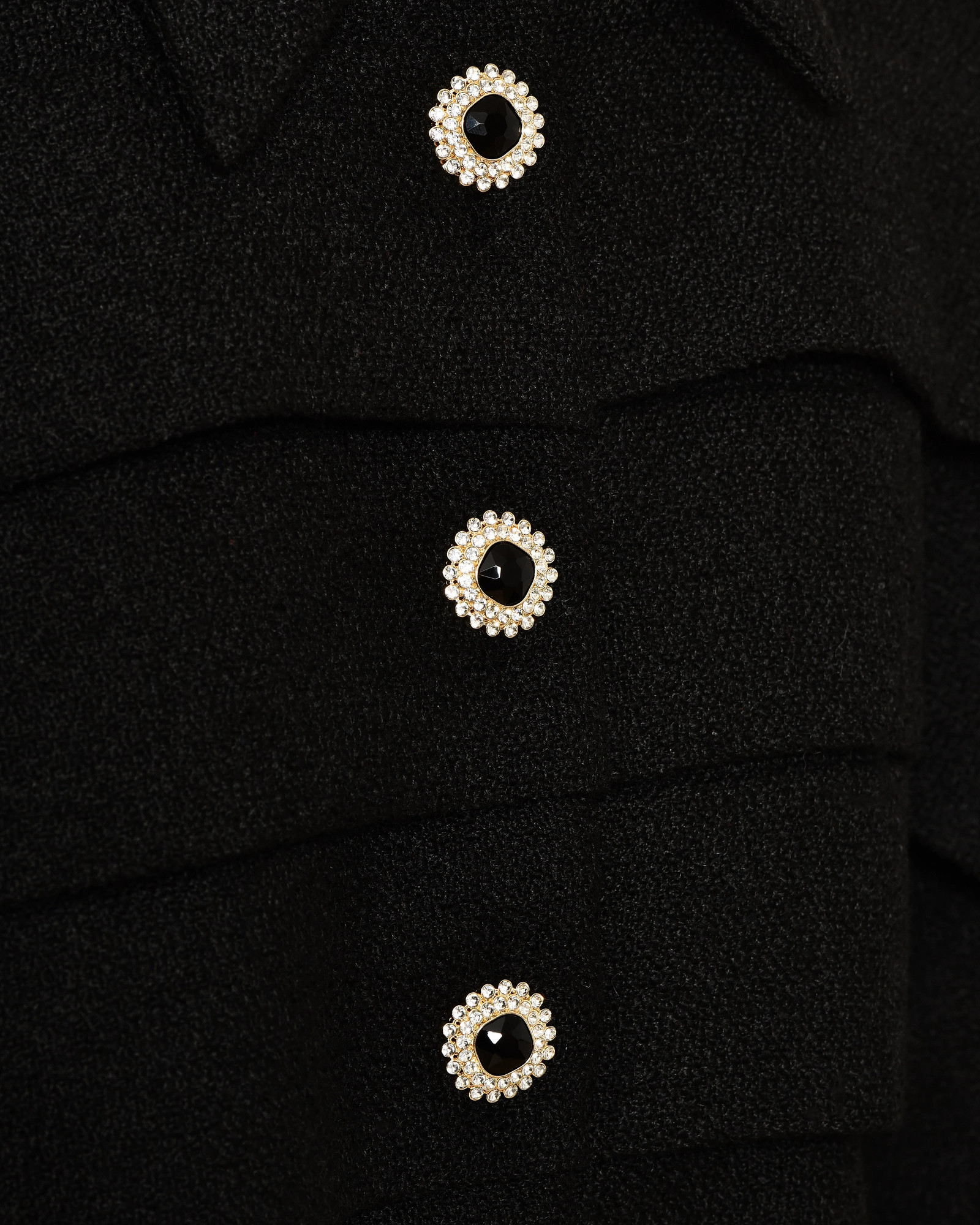 Veste noire cintrée à manches bouffantes Edward Achour