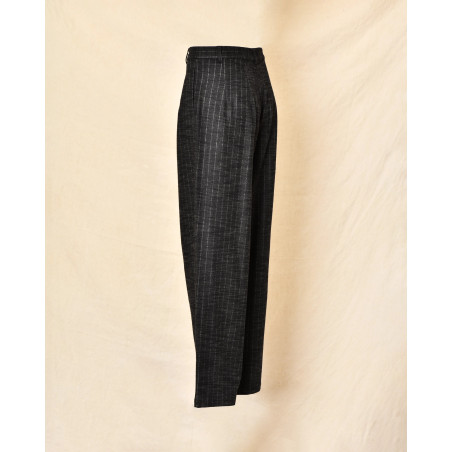 Pantalon tailleur gris anthracite à rayures Bella Jones