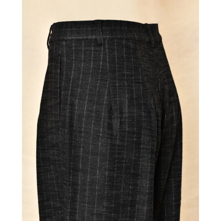 Pantalon tailleur gris anthracite à rayures Bella Jones