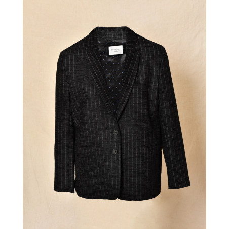 Veste blazer gris anthracite à rayures Bella Jones
