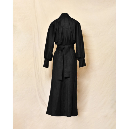 Robe longue grise à manches bouffantes Co.Go