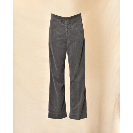 Pantalon en velours côtelé gris Bella Jones