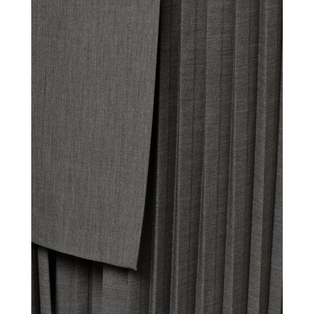 Robe asymétrique longue grise Ixos