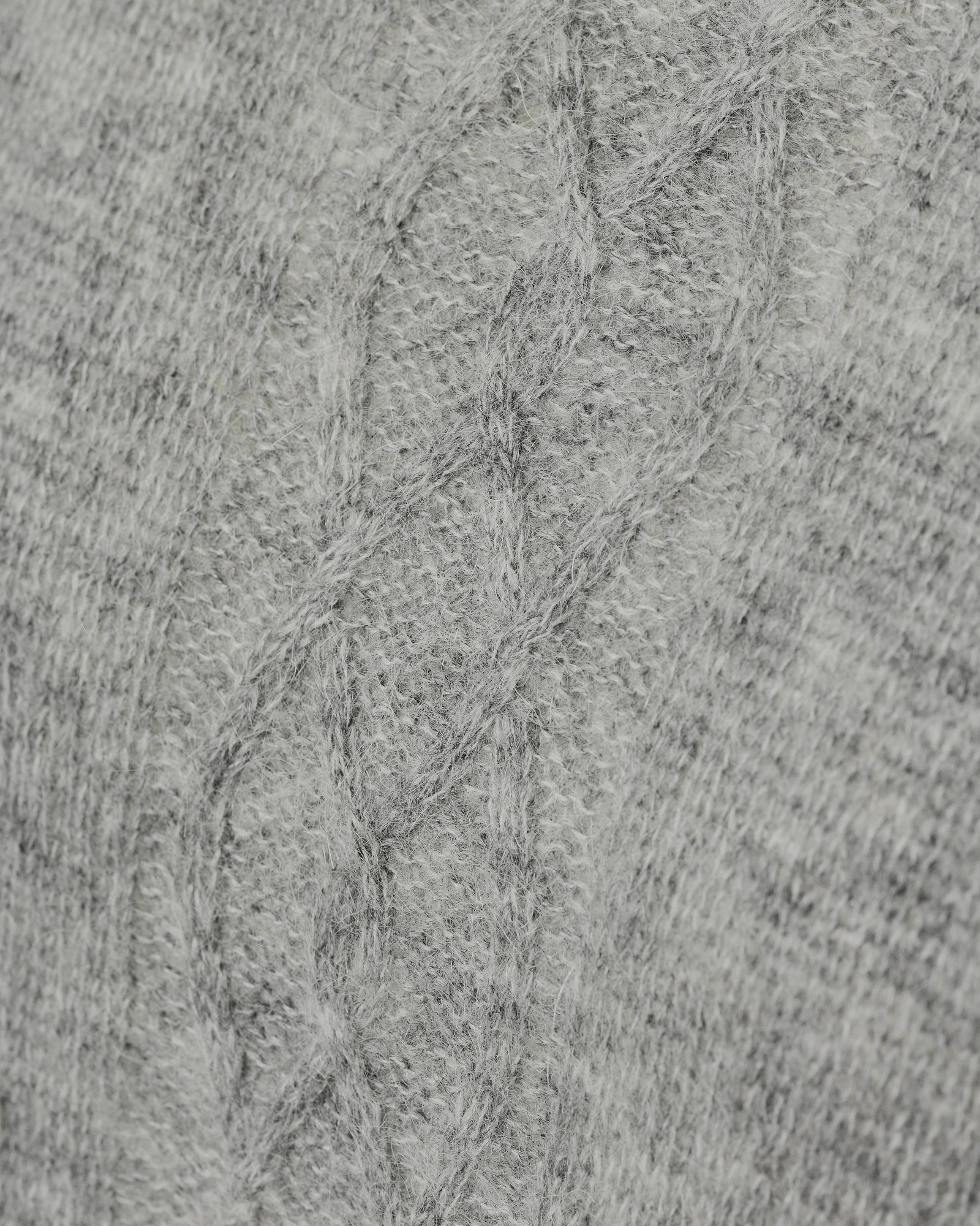 Pull à col montant gris en alpaga et laine Bella Jones
