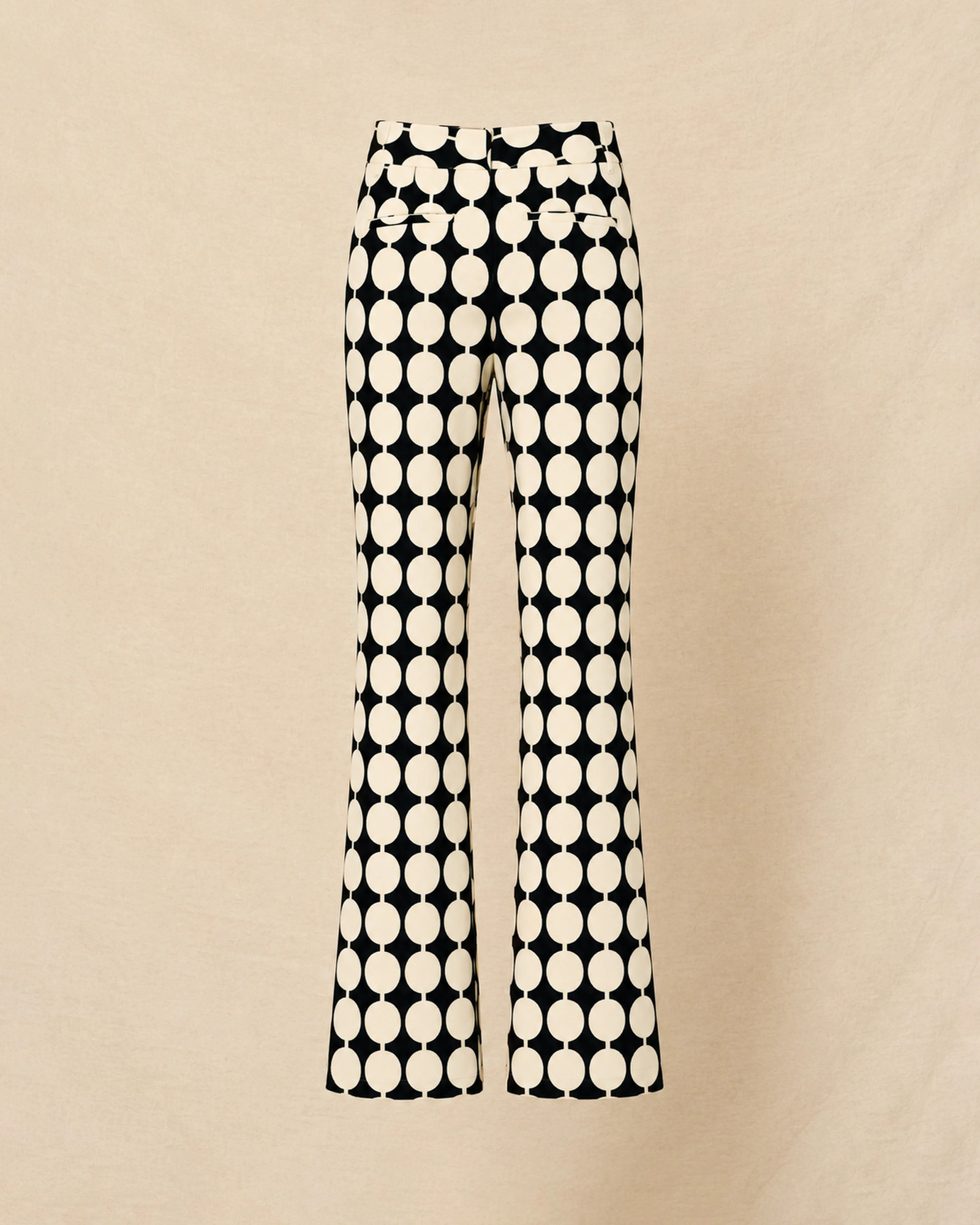 Pantalon bleu et beige à imprimé graphique à pois Co.Go