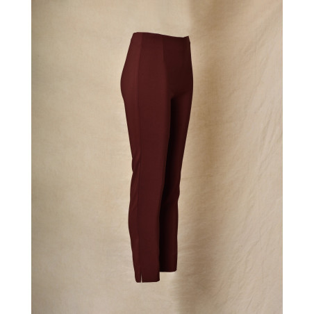 Pantalon de legging bordeaux à taille haute Ixos