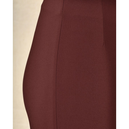 Pantalon de legging bordeaux à taille haute Ixos