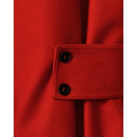 Pantalon en laine cargo rouge à jambes larges Co.Go