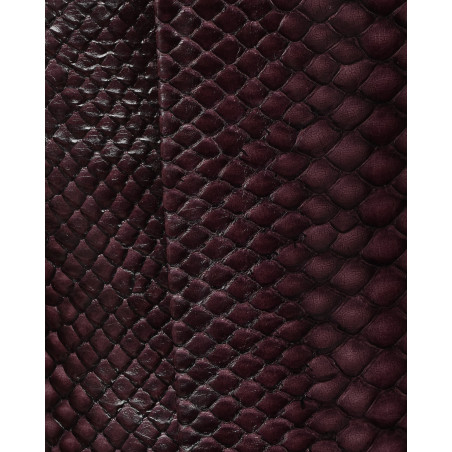 Bottes en cuir violettes effet python à talons aiguilles Sergio Rossi