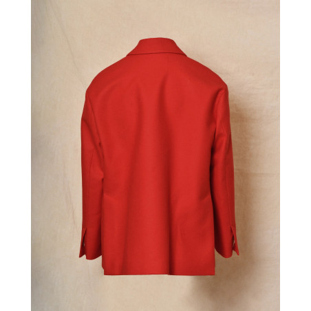 Veste blazer en laine rouge Co.Go