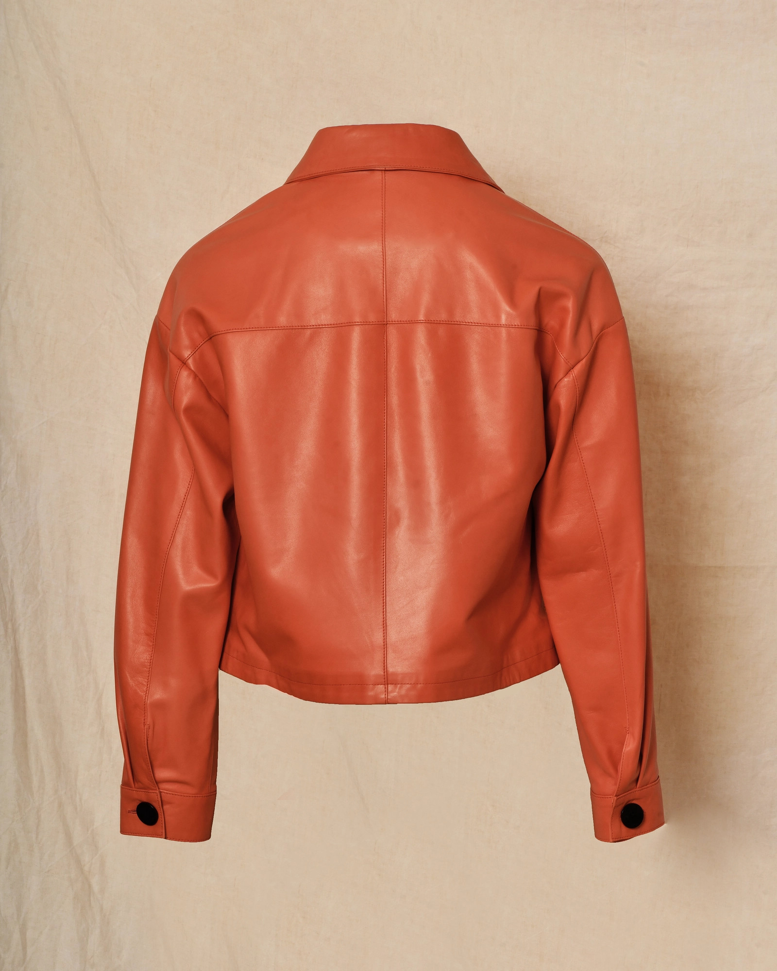 Blouson en cuir corail Ventcouvert