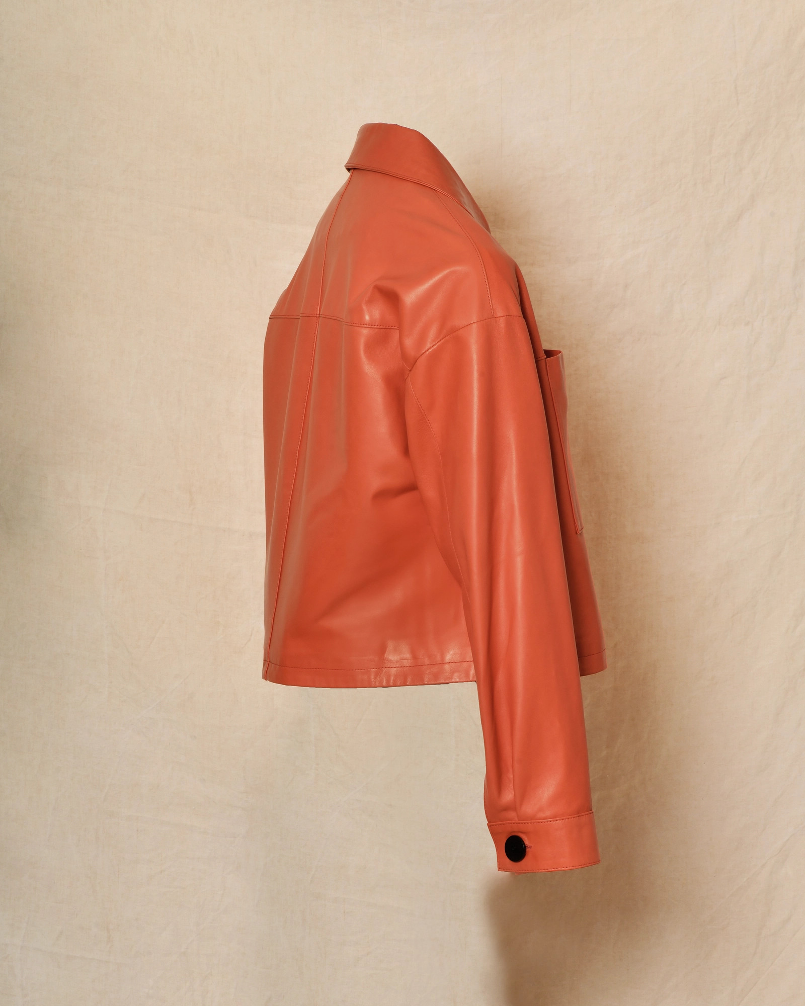 Blouson en cuir corail Ventcouvert