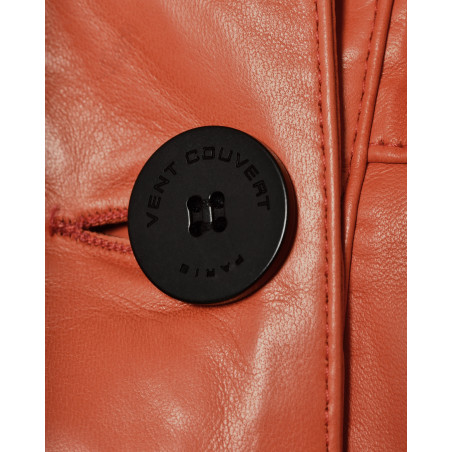 Blouson en cuir corail Ventcouvert