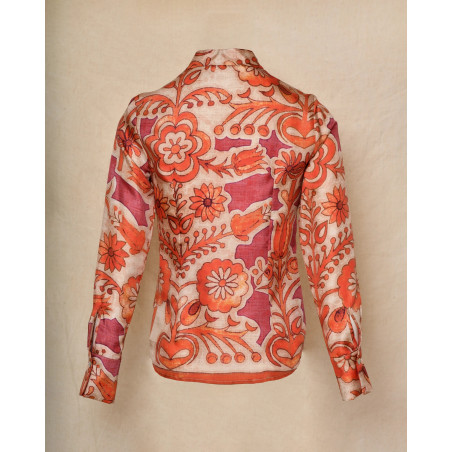 Chemise en soie à imprimé floral Co.Go