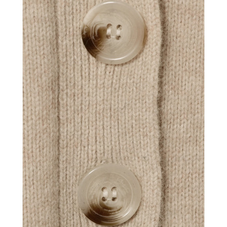 Cardigan en laine bicolore beige Ma Petite Capsule