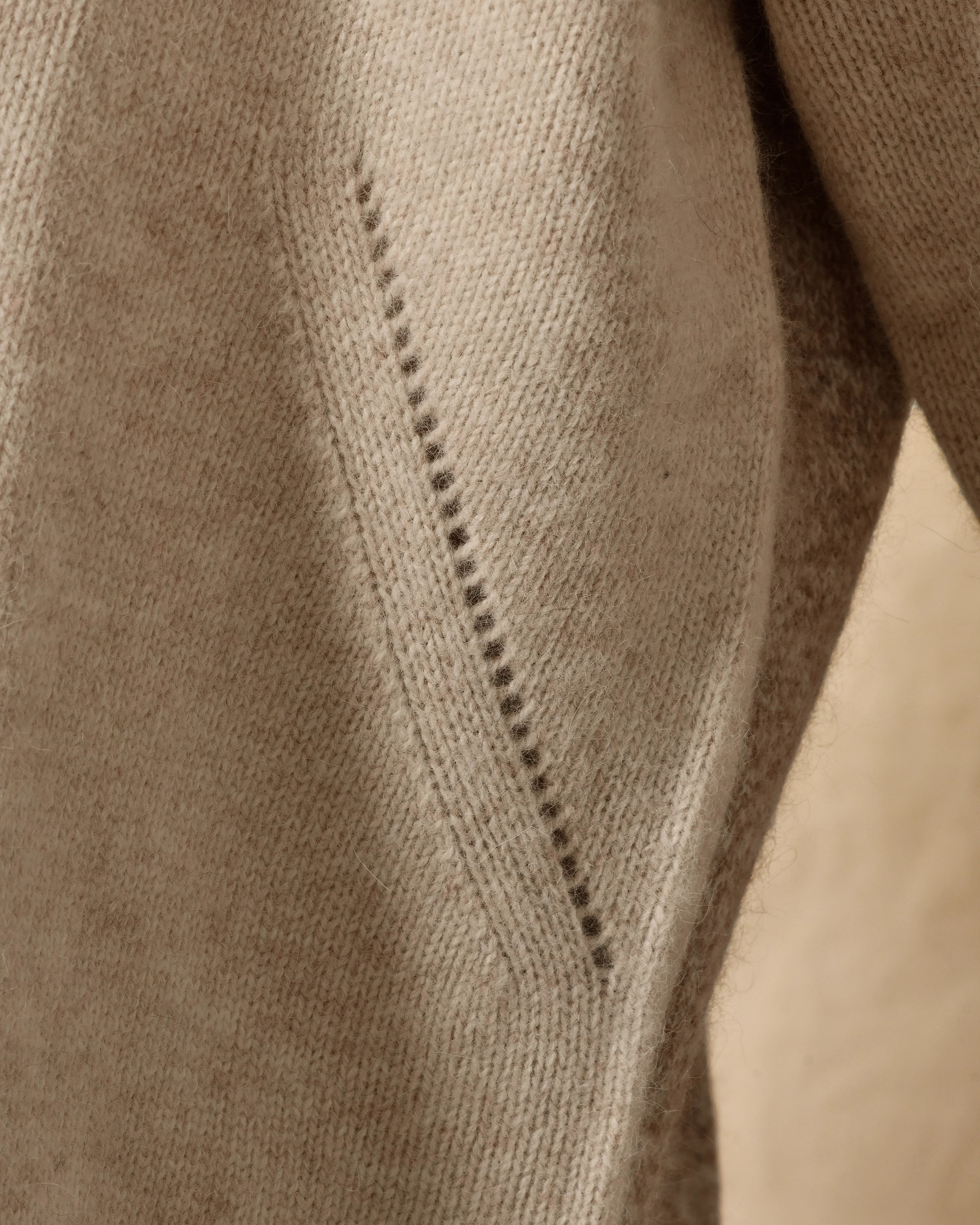 Cardigan en laine bicolore beige Ma Petite Capsule
